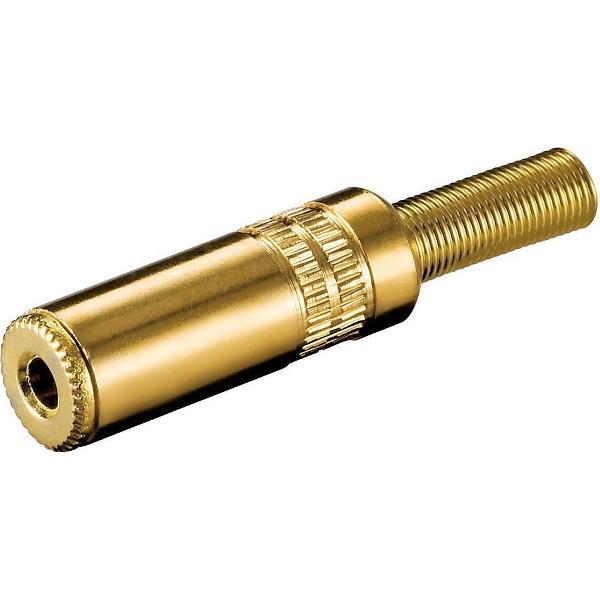 S-Impuls 3,5mm Jack (v) connector - metaal verguld - 3-polig / stereo