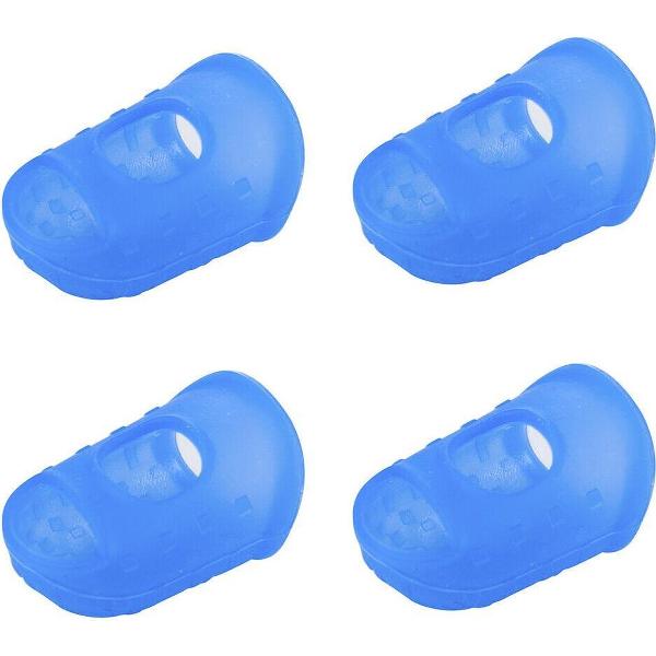 Vingerbescherming hoedjes voor gitaar spelen set van 4 stuks blauw