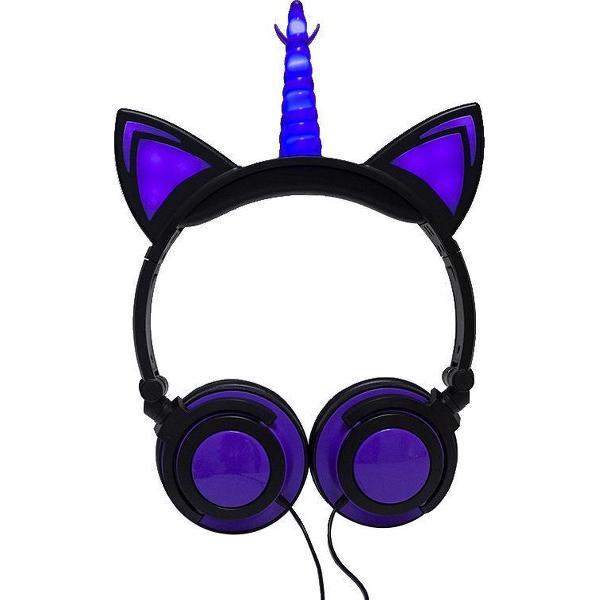 Unicorn Koptelefoon - Paars - voor Jong en Oud