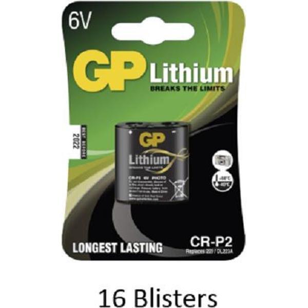 16 stuks (16 blisters a 1 stuks) GP Photo Lithium CRP-2 6V (DL223A)