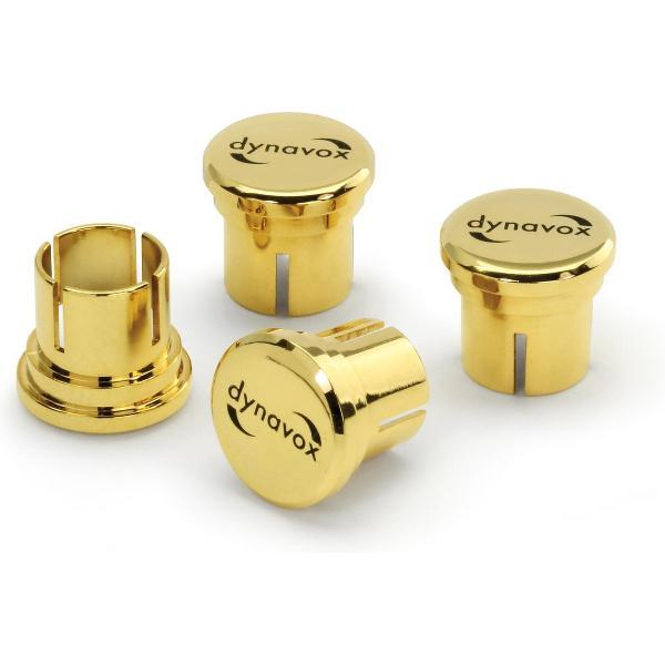 Dynavox cinch beschermkappen 4 delig verguld