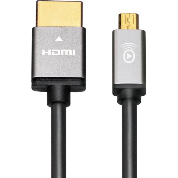 2.0 Micro HDMI naar HDMI Kabel - Zwart - 1.5 Meter - 18GBPS - Dunne Kabel - Gold Plated - Micro HDMI naar HDMI