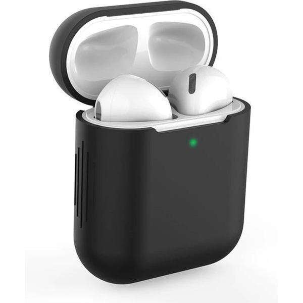 Siliconen Airpod case - Zwart - Airpods Pro Hoesje - Airpods Cover - Beschermhoesje voor Apple AirPods