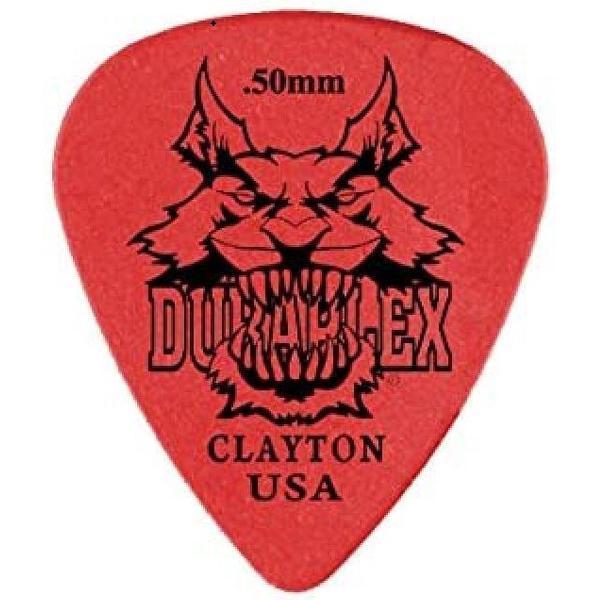 Clayton Duraplex standaard plectrums 0.50 mm 6-pack
