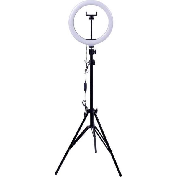 The Social Products Ringlamp - Tiktok Lamp - Ringlamp met statief - met verstelbaar statief (70-200cm) - USB - Ring light -Voor TikTok / YouTube / Vlog / Selfie / Instagram