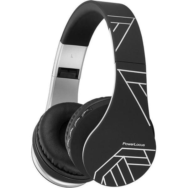 PowerLocus P1 draadloze Over-Ear Koptelefoon Inklapbaar - Bluetooth - Met microfoon – Zwart/Zilver