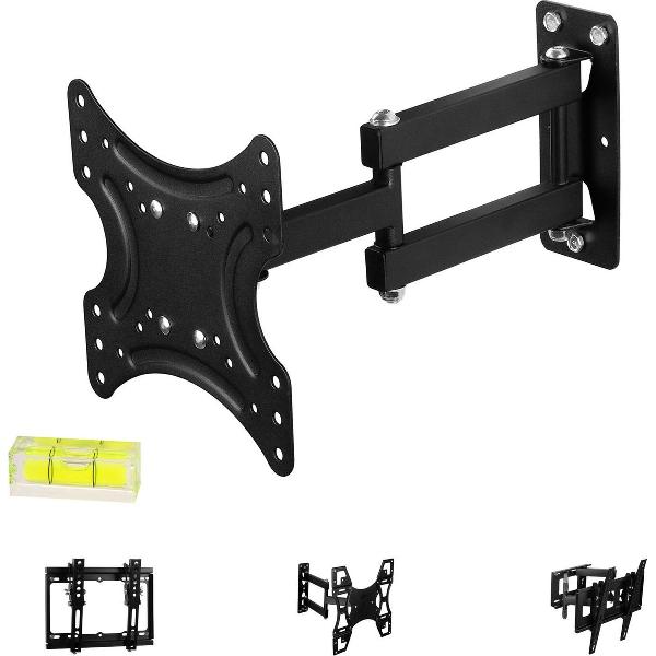 Mounty tv muurbeugel – tv beugel – tv beugel draaibaar en kantelbaar – universeel – 15/40 inch – maximale belasting 40 Kg – tot aan vesa 200x200