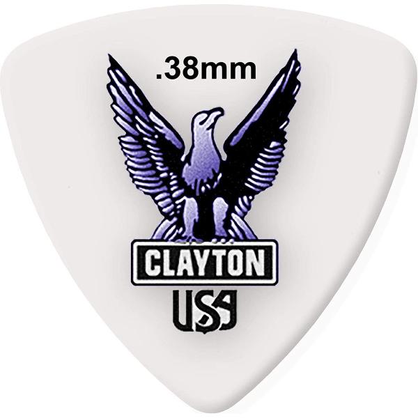 Clayton Acetal rounded triangle plectrums 0.38 mm 6-pack