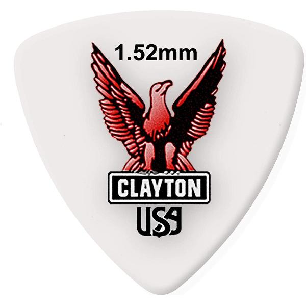 Clayton Acetal rounded triangle plectrums 1.52 mm 6-pack