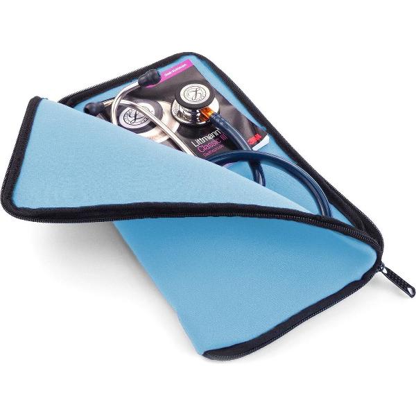 Opberg / transport etui stethoscoop, o.a. voor Littmann - Hemelsblauw