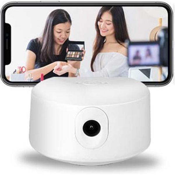 TIMESS - Automatische Gezichtstracking - Camerahouder - Geen App Nodig - 360 graden draaibaar - Accu - Voor Mobiele Telefoon - Tablet - Camerahouder