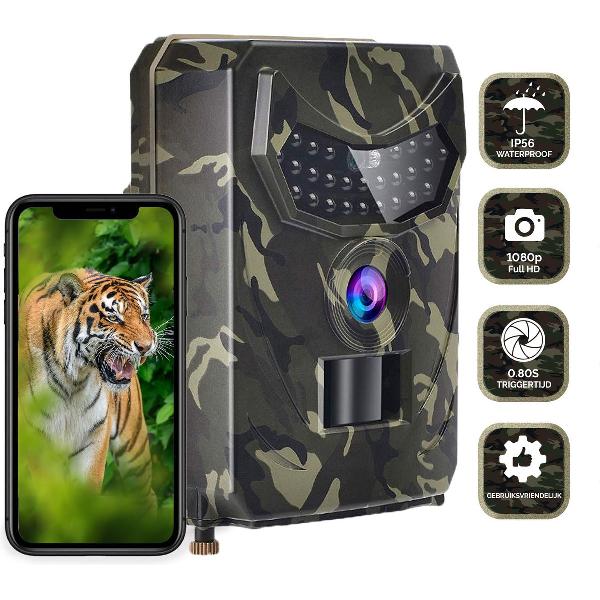 Wildlife Camera - Incl. 32GB SD-Kaart + Kaartlezer + 4 AA Batterijen - Wildcamera met Nachtzicht
