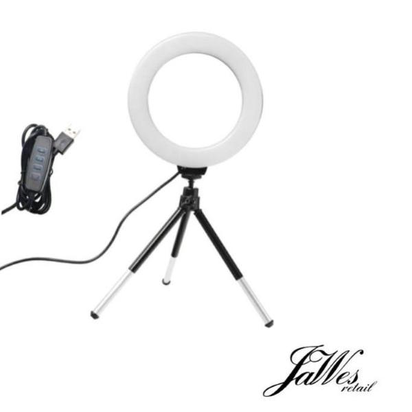 Jawes- Ringlamp- Statief- Wit- Lamp- Mini- Video- Foto- Standaard- Houder- Selfie- Licht- Ring