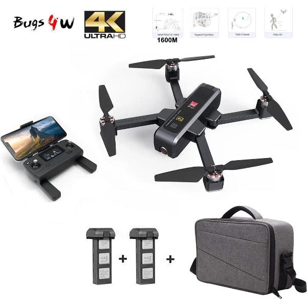 MJX B4W Drone quadcopter - 4K ULTRA HD Camera- 5G Wifi FPV - Brushless motor - GPS 1.6km - opvouwbaar - Extra ACCU + opbergtas (upgrade versie)