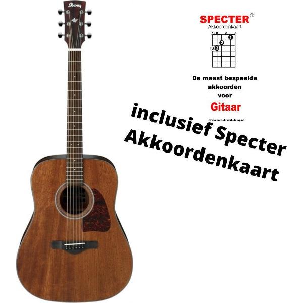 Ibanez akoestische gitaar aw54opn met Specter Akkoordenkaart