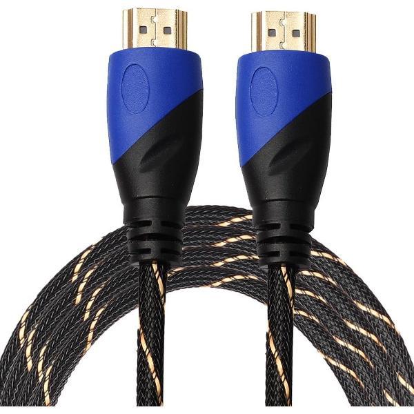 HDMI kabel 3 meter - HDMI naar HDMI - 1.4 versie - High Speed - HDMI 19 Pin Male naar HDMI 19 Pin Male Connector Cable - Nylon black line