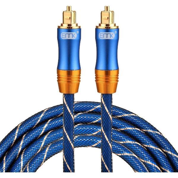 By Qubix Toslink kabel - 2 meter - Blauw - optical cable audio - audio male to male - BLUE edition - Zeer stevige optische kabel!