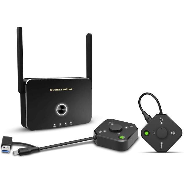 EZCast Pro Quattropod USB Standard Pack 2x Zender 1x Ontvanger (2 x U01, 1 x R01) Casting system for USB (USB-C alternate mode recommended), 4K