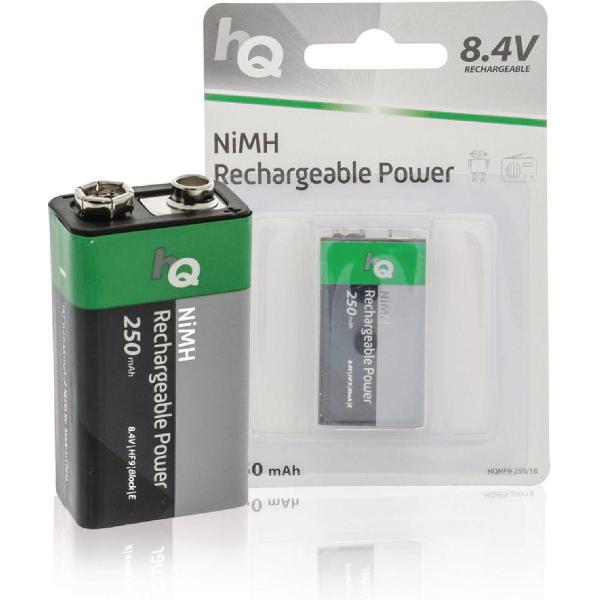 Hq HQHF9-250/1B Oplaadbare Nimh 9v-batterij 250 Mah, 1-blister