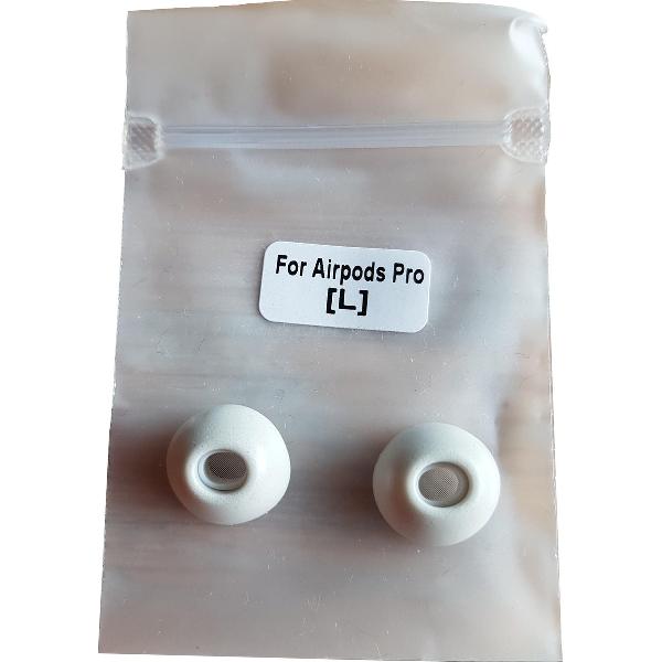 VORO Deluxe - Koptelefoon oorkussens - Oordopjes voor Airpods Pro- Airpods pro foam tips - Apple - In ear - Memory foam - 6 stuks - Oordopjes - Sport - Sound isolation - Licht grijs - maat L