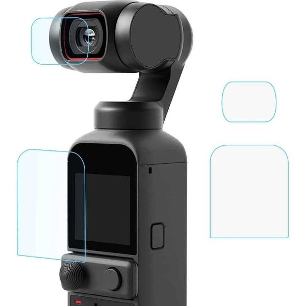 PULUZ 9H 2.5D HD gehard glazen lensbeschermer + schermfilm voor DJI OSMO Pocket 2