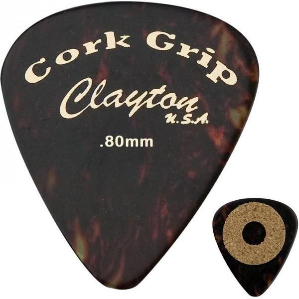 Clayton Cork grip plectrums 0.80 mm 6 pack