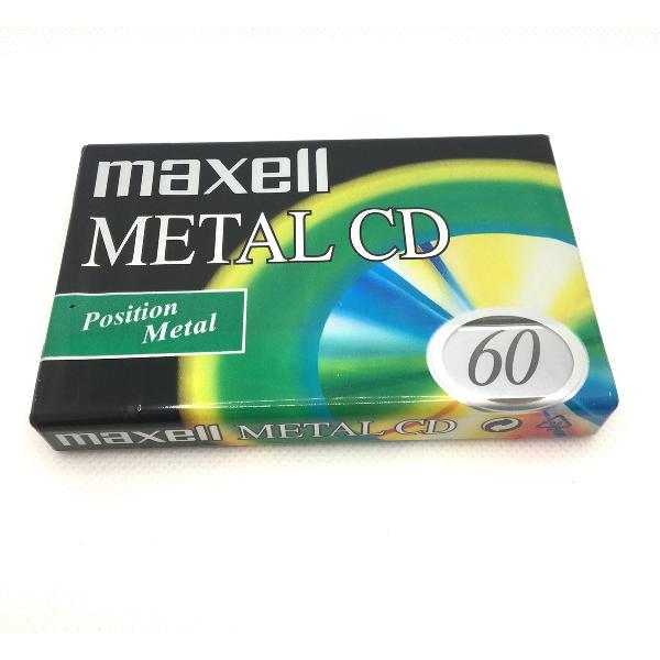 Audio Cassette Tape Maxell 60 position metal cd / Uiterst geschikt voor alle opnamedoeleinden / Sealed Blanco Cassettebandje / Cassettedeck / Walkman / Maxell cassettebandje.