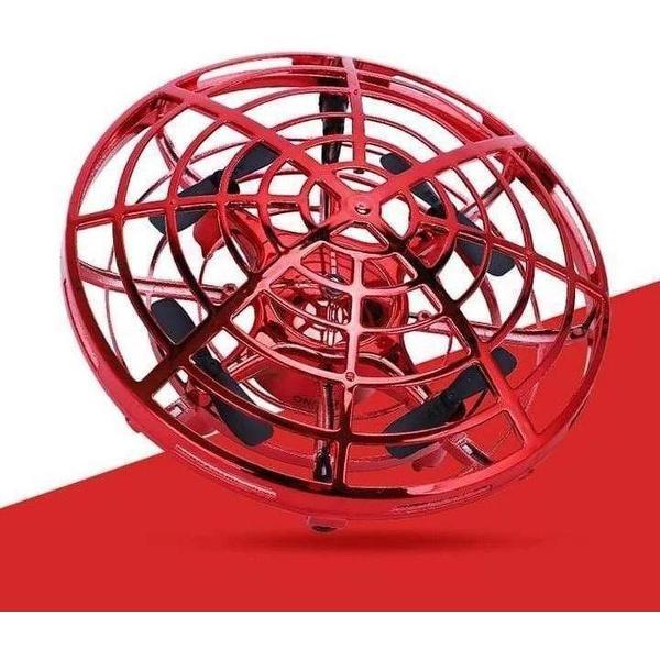 Handbediende vliegende UFO-minidrone - Rood