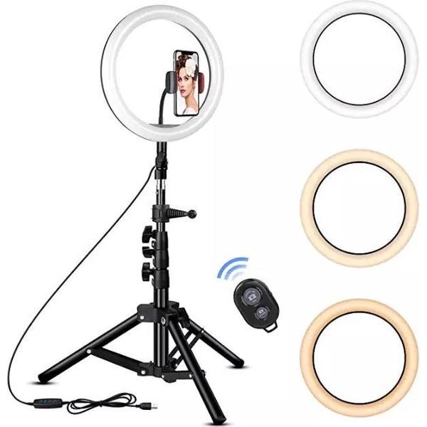RPD Ringlamp - Ringlamp met Statief - Selfie Ring Light - Ringlight - TikTok - Ringlamp Bluetooth - Ringlamp 12 inch - Vlog