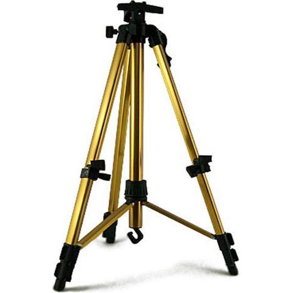 FEDEC Telefoon Tripod - Telefoonstatief - Verstelbaar tot 140 CM - Extra grip telefoonhouder - Waterpas - Opbergzak - Goud