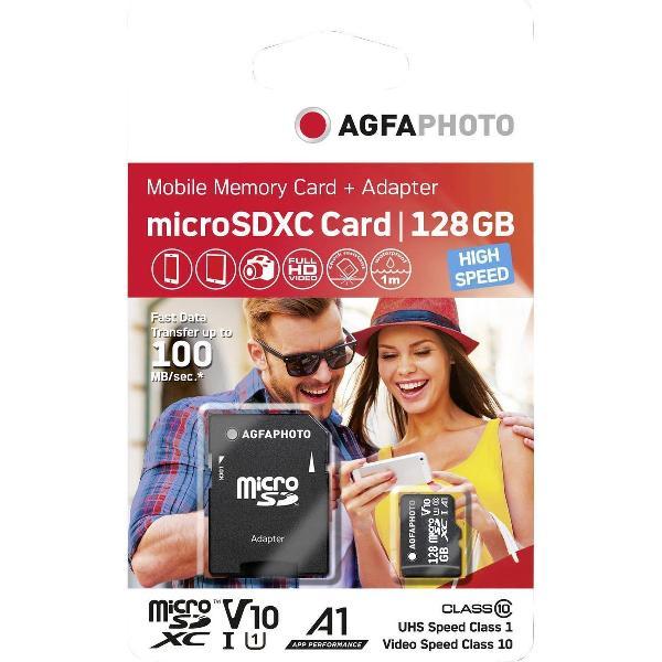 AgfaPhoto MicroSDXC UHS-I 128GB High Speed Class 10 U1 V10