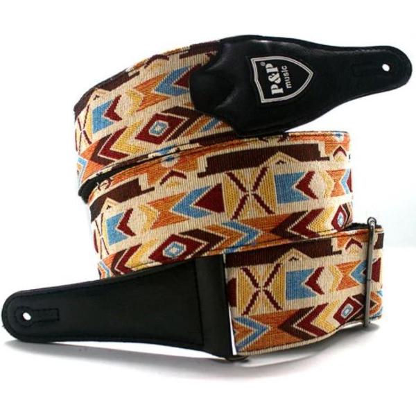 Tomahawk - Gitaarband 95-160cm met echt lederen uiteinden verstelbaar voor bas akoestische klassieke en elektrische gitaren