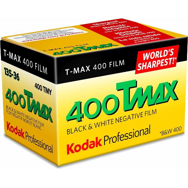 Kodak PROFESSIONAL T-MAX 400 FILM, ISO 400, 36-pic, 1 Pack zwart/wit film 36 opnames