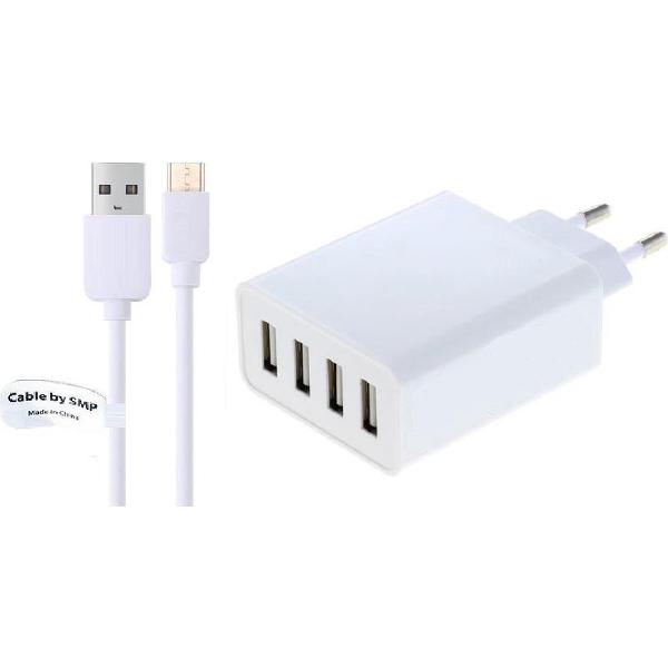 4,8A oplader en laadkabel. 3 m Oplaadsnoer met adapter stekker Past ook op Huawei. Ascend Y3 2, Y3 II, Y320, Y330, Y360, Y5, Y5 2 II, Y511, Y520, Y530, Y540