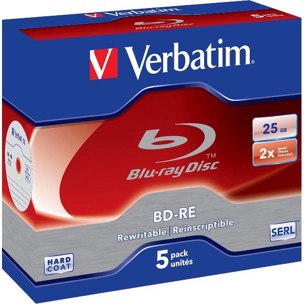 Verbatim BD-RE SL 25GB 2x JC WHITE BLUE SURFACE - Rohling