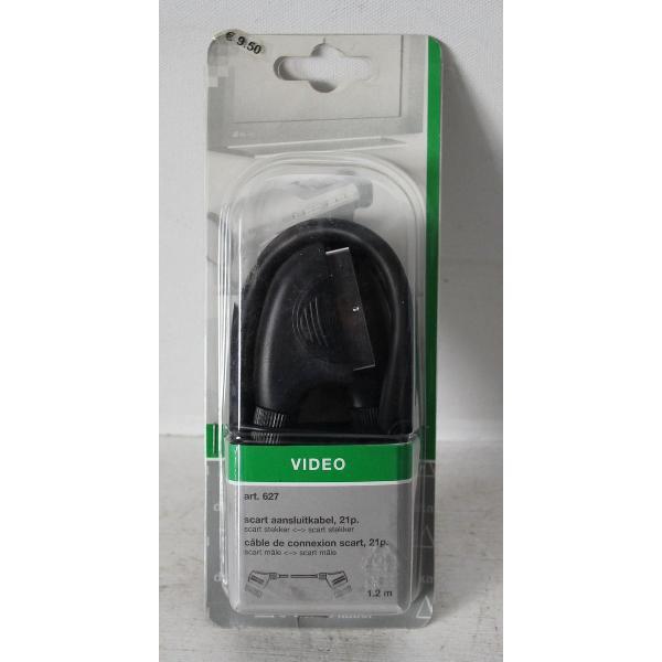 Deltac 627 - Scart aansluitkabel, 21p - 1,2m