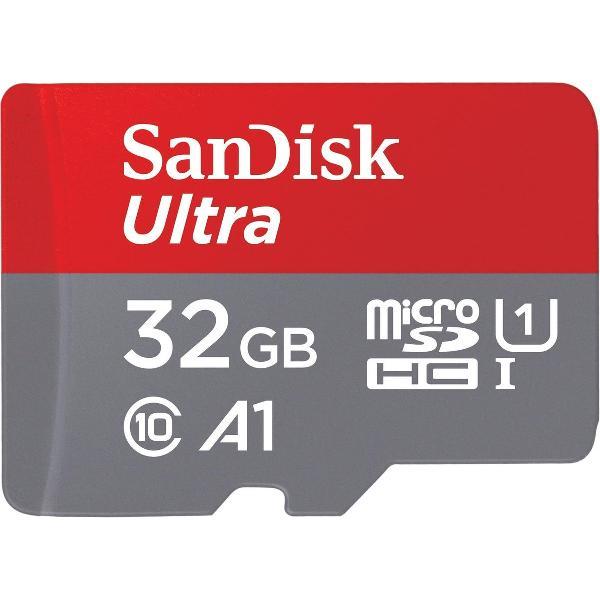 SanDisk Ultra Micro SDHC 32GB - UHS1 & A1 - met adapter