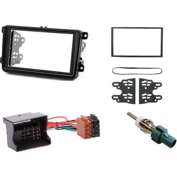 2 din inbouwpaneel / installatie kit voor Volkswagen/Seat/Skoda inclusief iso verloopstekk