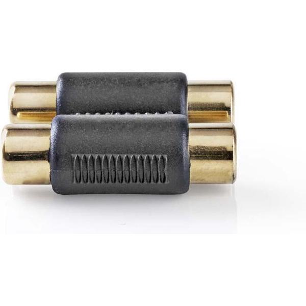 Nedis CAGP24952BKG Stereo Audioadapter 2x Rca Female - 2x Rca Female 10 Stuks Zwart