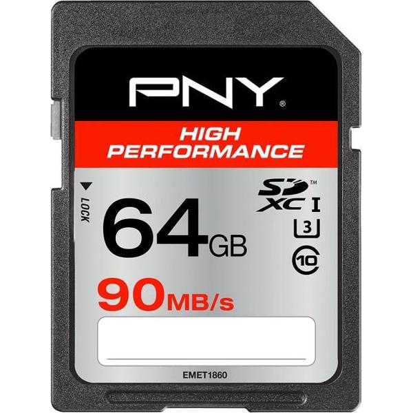 PNY High Performance 64GB - SDHC geheugenkaart