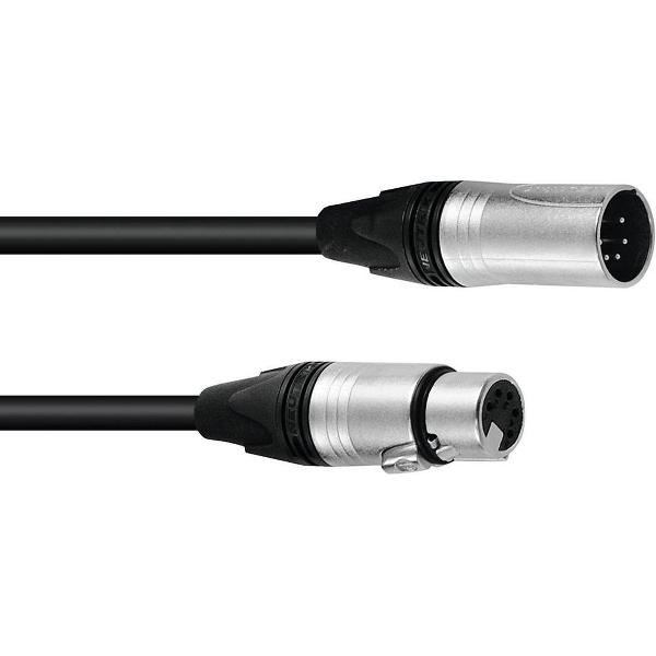 PSSO DMX-kabel XLR 5-pins 0,5 m zwart Neutrik