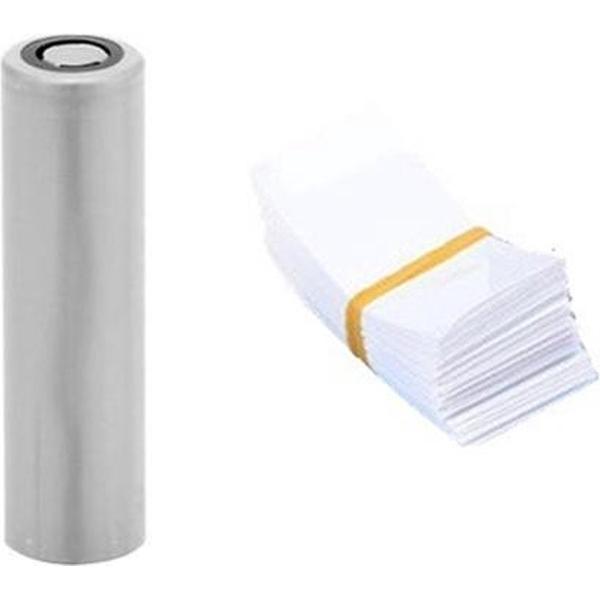 Wit - 50 Stuks 72/30mm 18650 Batterij PVC Krimpkous Tube Wrap