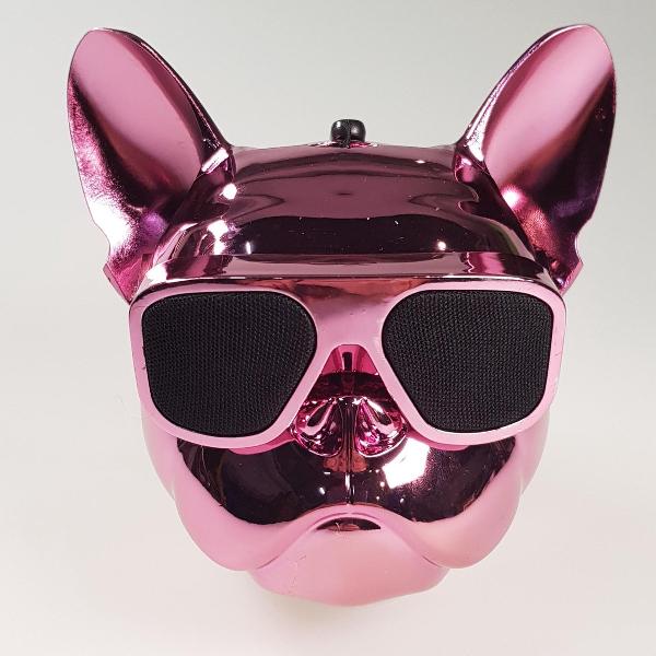 Bluetooth speaker Bulldog Roze Chroom.