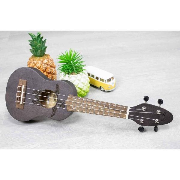 Ortega Keiki ukelele Zwart (Coal)