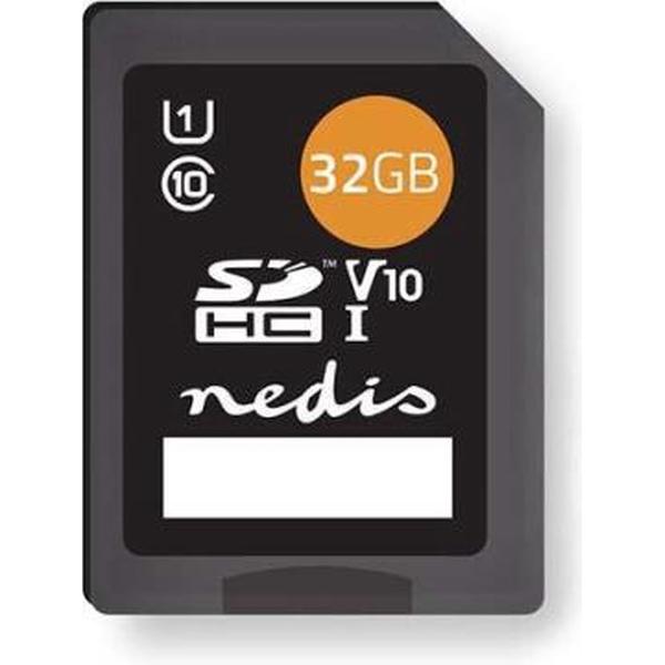 Nedis MSDC32100BK Geheugenkaart Sdhc 32 Gb Tot 80 Mbps Schrijven Klasse 10
