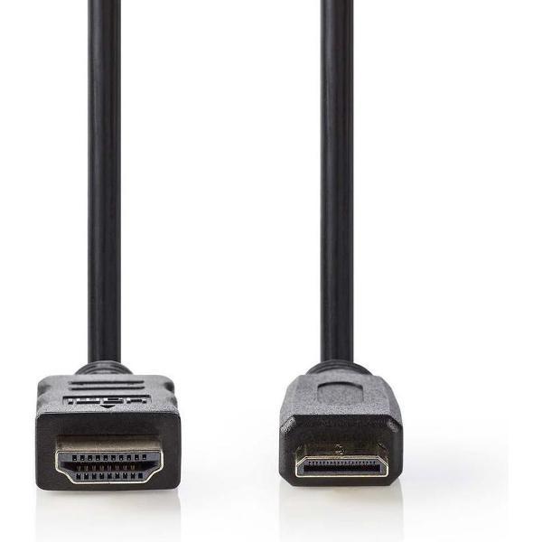 High Speed ​​HDMI™-Kabel met Ethernet | HDMI™ Connector | HDMI™ Connector | 4K@30Hz | 10.2 Gbps | 3.00 m | Rond | PVC | Zwart | Polybag