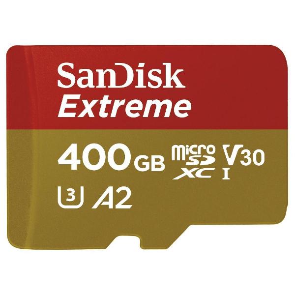 SanDisk Extreme MicroSDXC 400GB - U3 V30 A2 - 160MB/s - met adapter