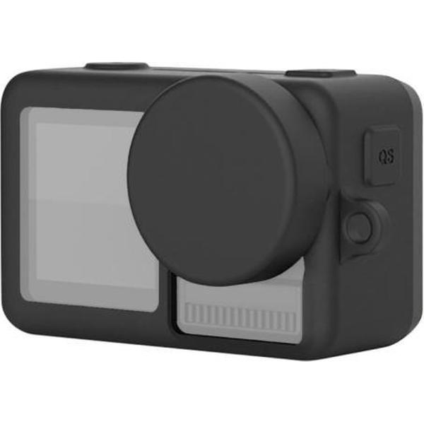 Siliconen beschermhoes met lensafdekking en lanyards voor DJI Osmo Action (zwart)