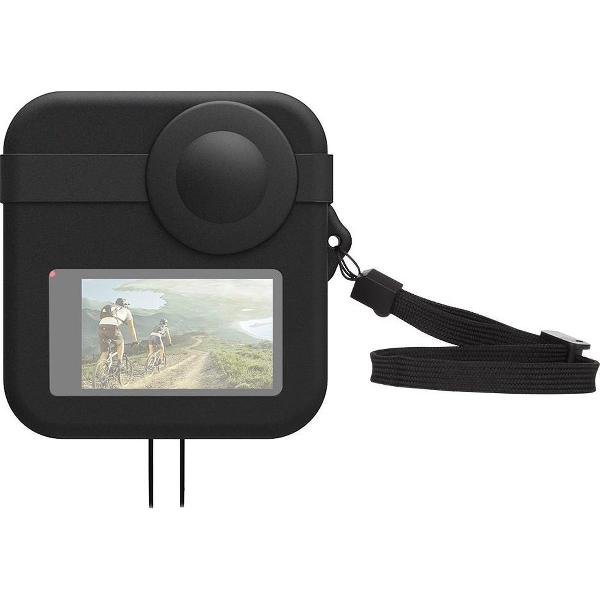 PULUZ voor GoPro Max Dual Lens Caps Case + Body siliconen beschermhoes (zwart)