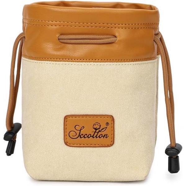 SCCOTTON Liner Bag Waterdichte digitale bescherming Draagbare SLR Lens tas Micro enkele cameratas Fotografie tas, kleur: Beige M